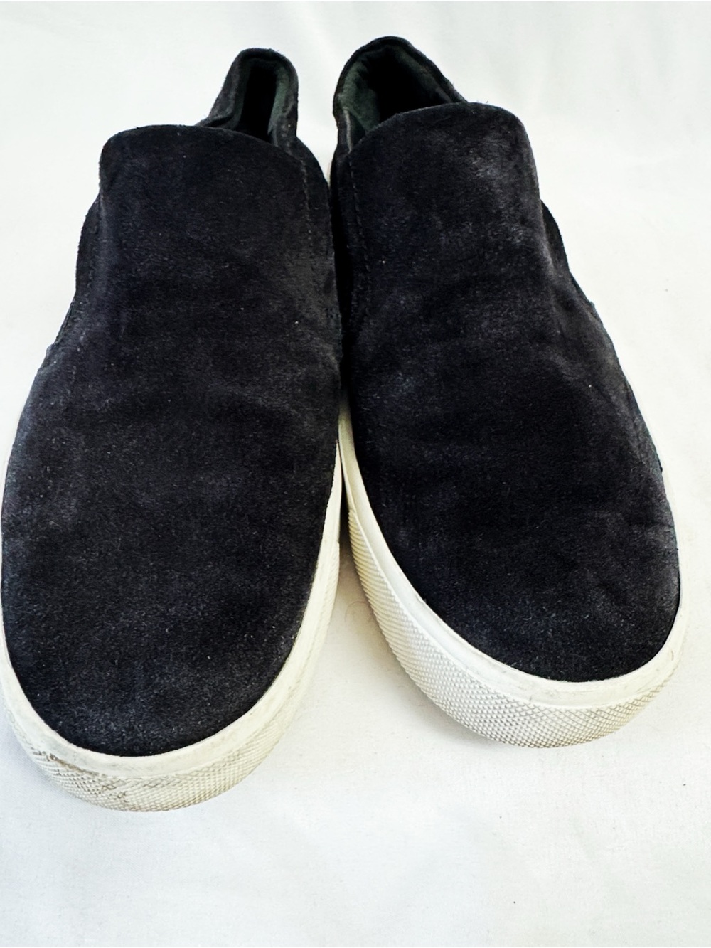 VINCE Black Suede Slip On Sneakers Size 8.5 - Picture 2 of 6
